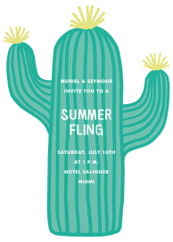 Cactus Hour - Summer Party Invitation by Meri Meri
