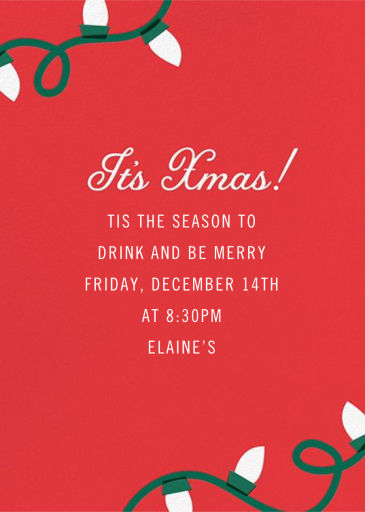 Party Just Beclaus - Christmas Party Invitation by Cheree Berry Paper & Design - Back