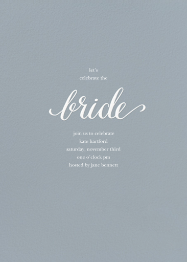 Classic Bride - Bridal Shower Invitation by Sugar Paper