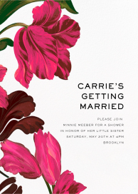 Painted Tulip - Bridal Shower Invitation by Carolina Herrera