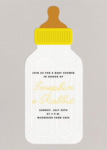 Baby Bottle - Baby Shower Invitation by The Indigo Bunting