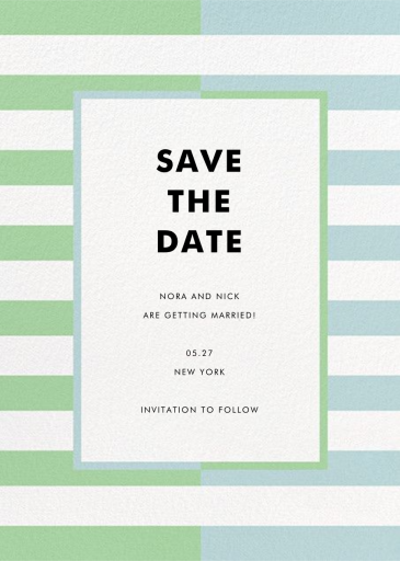 Colorblocked Stripes - Save the Date by kate spade new york