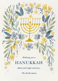 Floral Hanukkah - Hanukkah Card by Paperless Post