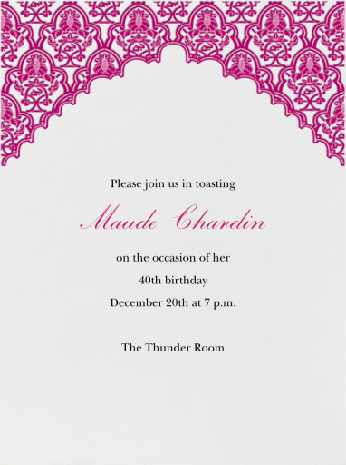 Arabesque - Birthday Invitation by Paperless Post