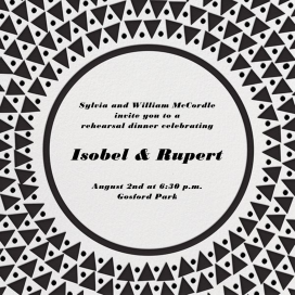 Radial Triangles - Rehearsal Dinner Invitation by Paperless Post
