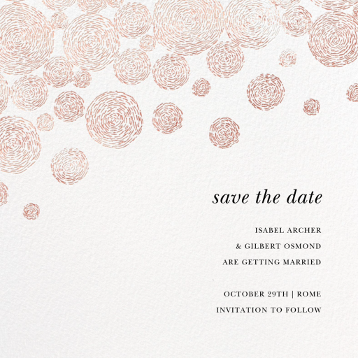 Radiant Swirls (Square) - Save the Date by Oscar de la Renta