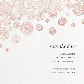 Radiant Swirls (Square) - Save the Date by Oscar de la Renta