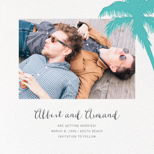 Tropical Palms (Photo Save the Date) - Save the Date by Paperless Post