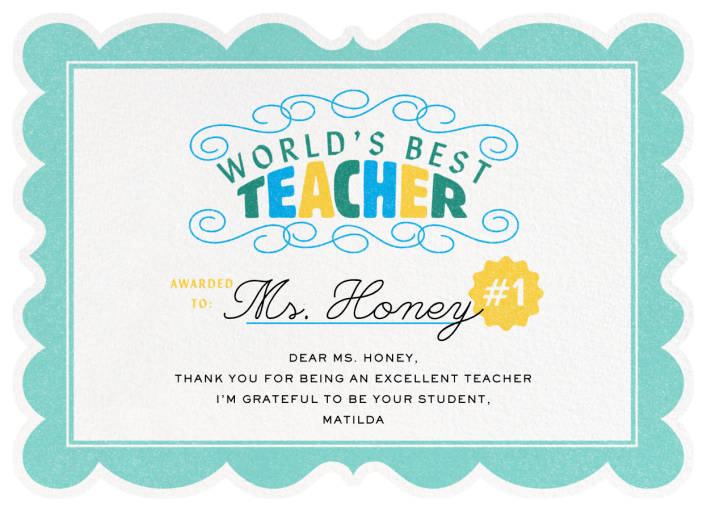 Certified Teacher - Thank You Card by Paperless Post