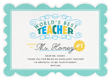 Certified Teacher - Thank You Card by Paperless Post