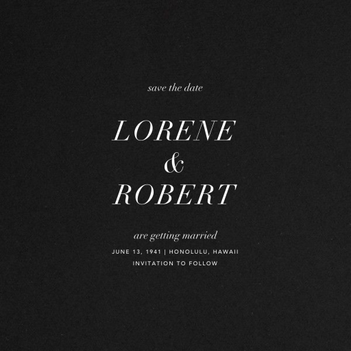 Love Struck - Photo - Save the Date by Kelly Wearstler - Back