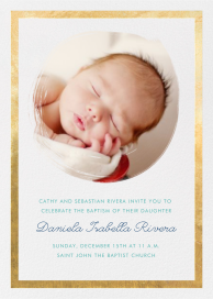 Painted Circle (Foil) - First Communion Invitation by Paperless Post