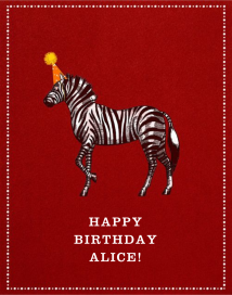 Zebra Birthday - Birthday Card by Paperless Post