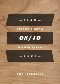 Wood Grain Color Slabs - Summer Party Invitation by Paperless Post