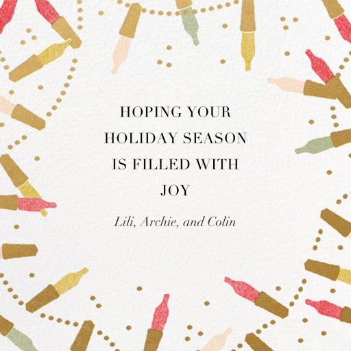 Golden Lights - Holiday Card by Paperless Post