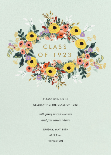 Buttercup Garland - Graduation Party Invitation by Rifle Paper Co.