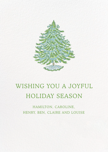 Holly and Ribbon Photo (Holly Hollon) - Holiday Card by Dogwood Hill - Back