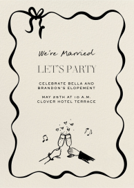 Set the Tune - Elopement Party Invitation by Pulp Templates Co.