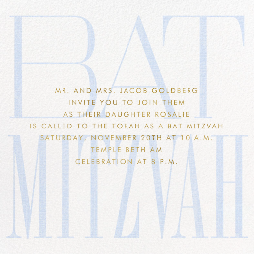 Mitzvah Type - Bar & Bat Mitzvah Invitation by Paperless Post