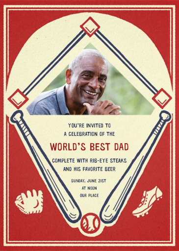 Batter Up (Photo) - Father's Day Invitation by Paperless Post