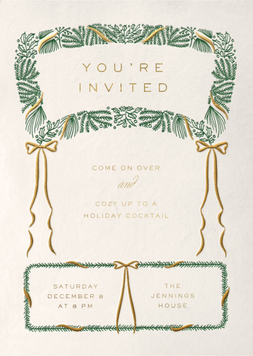 Boughs and Bows - Holiday Party Invitation by Paperless Post