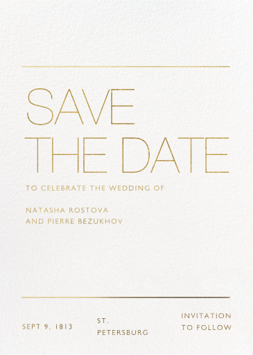 Lined Up - Save the Date by Paperless Post