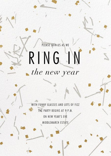 Fetiluxe - New Year's Eve Invitation by Kelly Wearstler