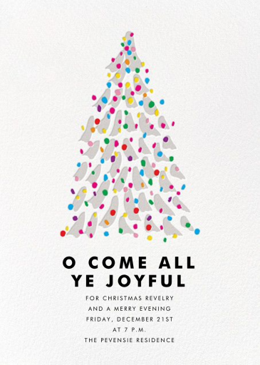 Kaleidoscopic Christmas - Christmas Party Invitation by Linda and Harriett