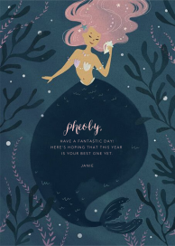 Mermaid Hideaway - Birthday Card by Paperless Post