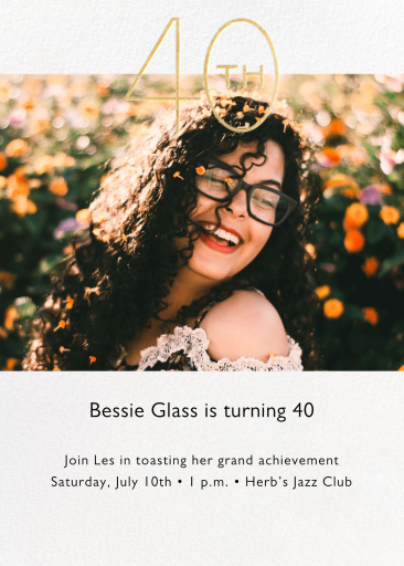 Decade Photo - 40th Birthday Invitation de Paperless Post