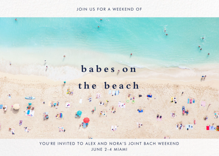 Beach - Bachelor/Bachelorette Party Invitation by Gray Malin