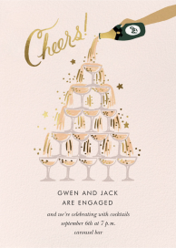 Champagne Tower - Engagement Party Invitation by Rifle Paper Co.
