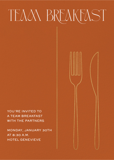 Cutlery - Business Invitation by Paperless Post