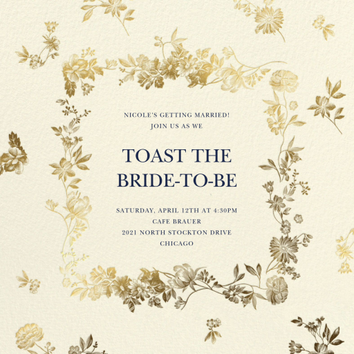 Royal Botanical - Bridal Shower Invitation by Oscar de la Renta