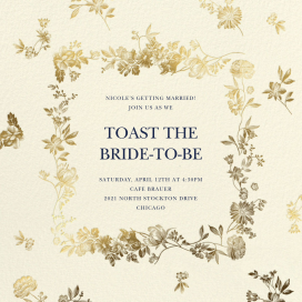 Royal Botanical - Bridal Shower Invitation by Oscar de la Renta