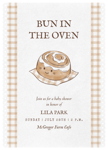 Cinnamon Roll - Baby Shower Invitation by Paperless Post