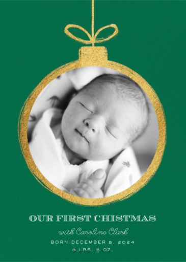 Gold Ornament - Birth Announcement by Paperless Post