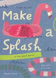 Flamingo Float - Party Invitation by Maisy Summer