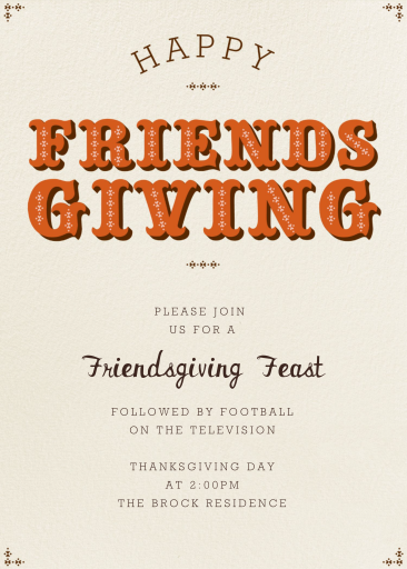 Happy Friendsgiving - Thanksgiving Invitation by Paperless Post