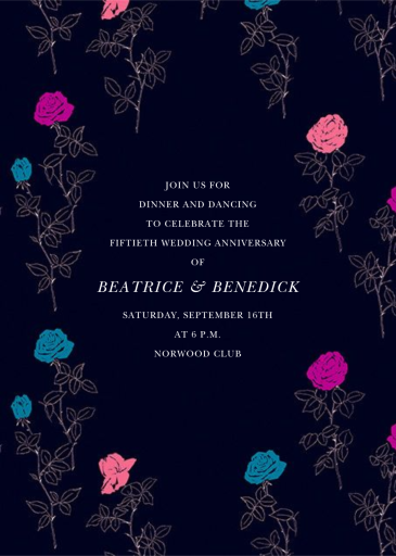 Evening Rose - Invitation by Oscar de la Renta