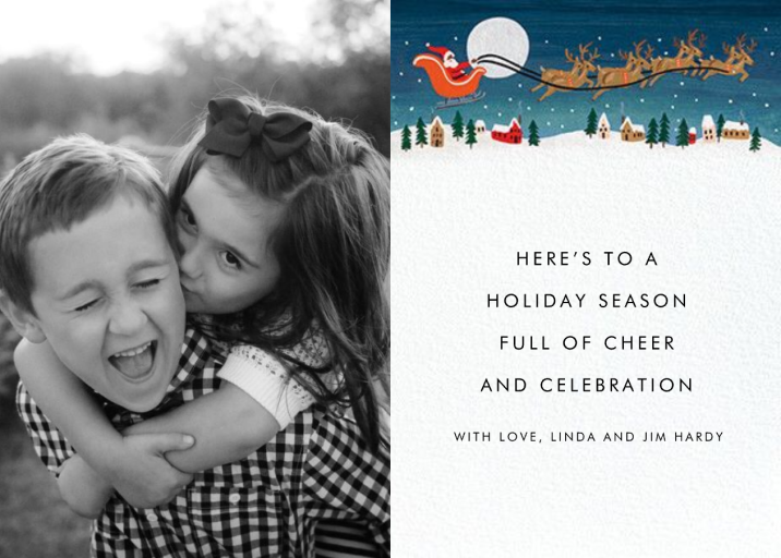 Santa by Moonlight (Photo) - Greeting Card by Rifle Paper Co.