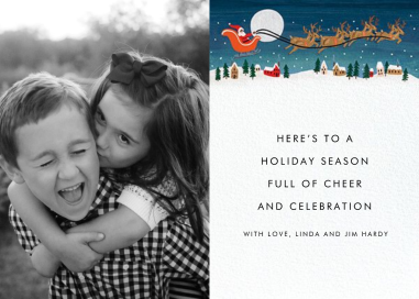 Santa by Moonlight (Photo) - Greeting Card by Rifle Paper Co.