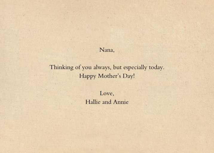 Floral Thicket (Greeting) - Sympathy Card by John Derian - Back