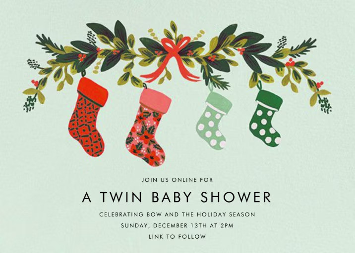 Family Stockings - Baby Shower Invitation by Rifle Paper Co.