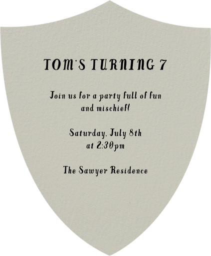 Sealed with a Shield by Meri Meri - Back