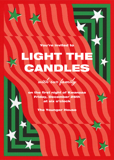 Waves of Change - Kwanzaa Invitation by Paperless Post