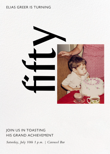 Photo Fifty Birthday Invitation
