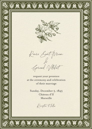 Orchid Stems - Wedding Invitation by Emily Baird