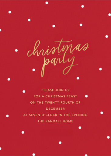 Dotty Christmas - Invitation by Sugar Paper