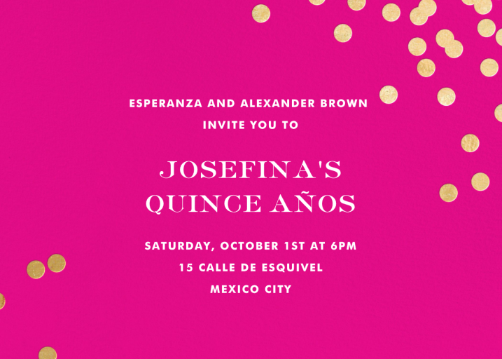 Confetti kate spade new york - Quinceañera Invitation by kate spade new york